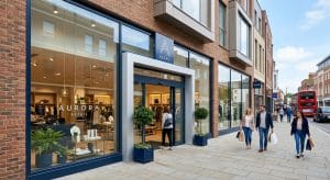 Benefits of Aluminium Shopfronts for modern UK commercial retail stores showcasing sleek glass displays.